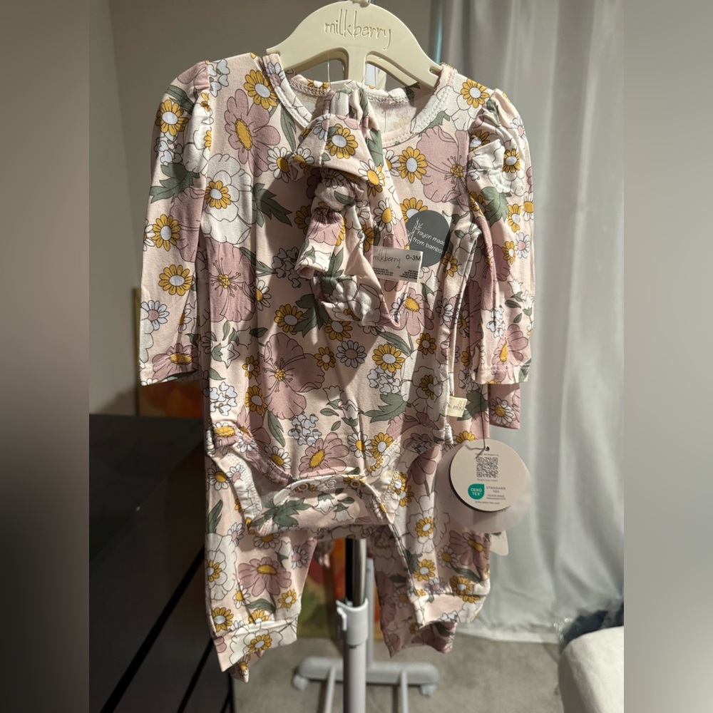 Milkberry Bamboo Floral Set